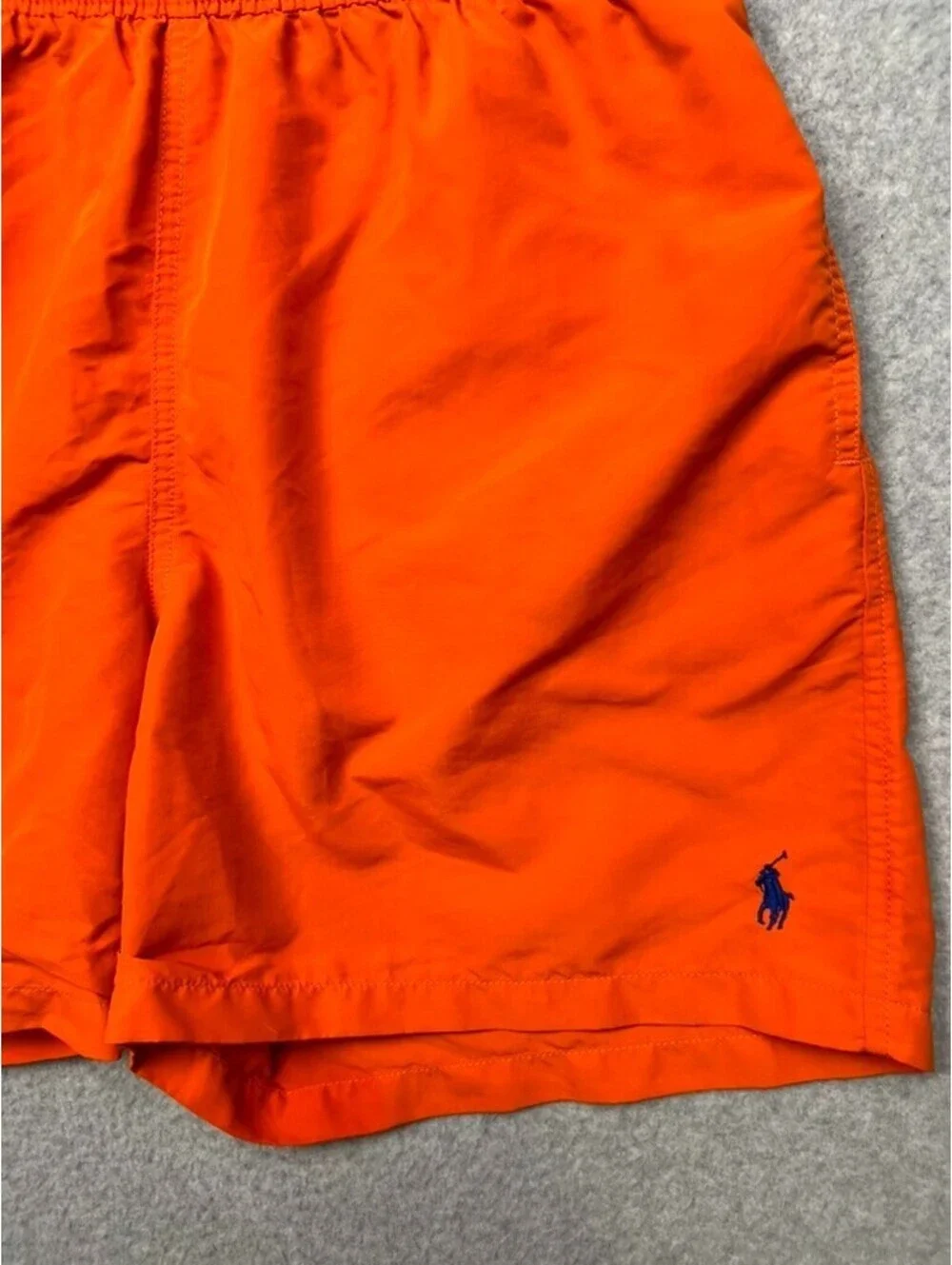 Polo Ralph Lauren Swim Shorts Mens L Mesh Lined Drawstring Pony Trunks Orange